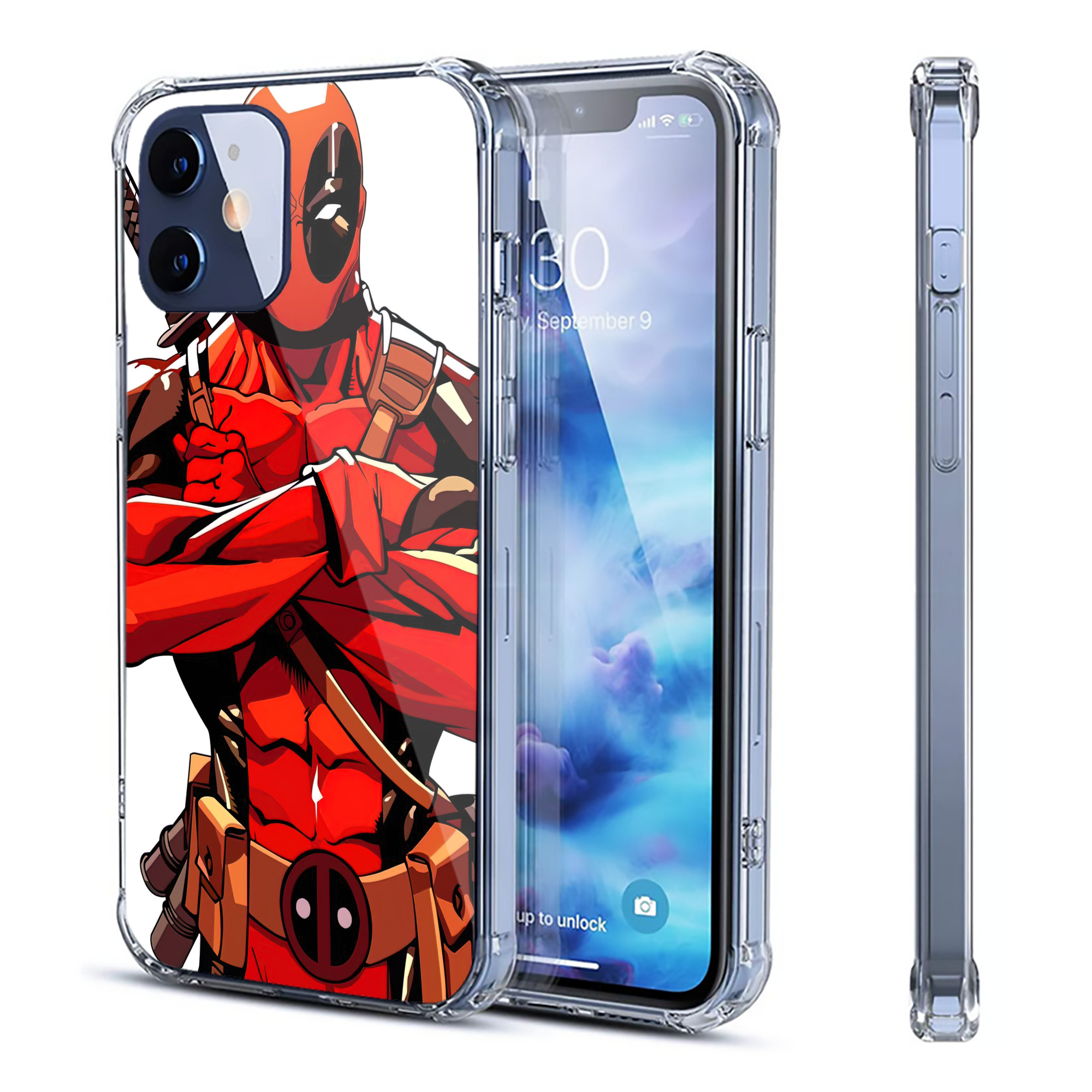 （画像用） Deadpool デッドプール 【iPhone 12シリーズ対応】透明スマホケース（クリアソフトケース）